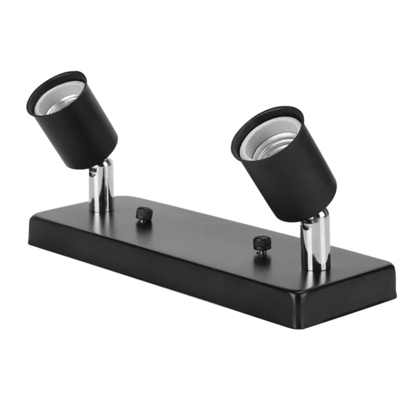 

Elegant E27 Lamp Holder With Rectangular Turning Base DIY Accessories For Ceiling Wall LampBlack