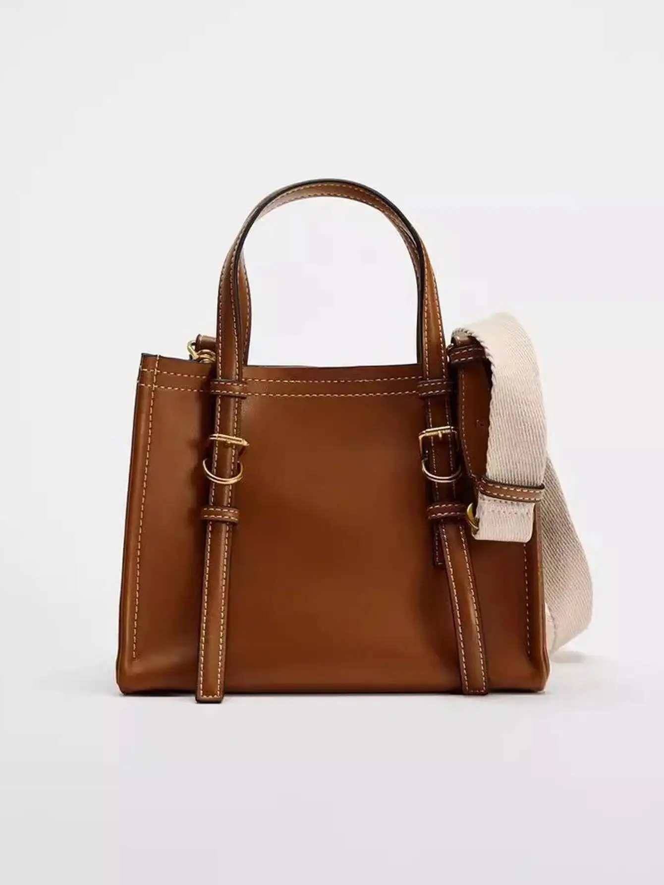 

Cross Border 2024 Brown Yellow Handbag Autumn New Product, Versatile Single Shoulder Crossbody Bag For Work, Commuting, Leisure