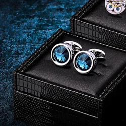 KFLK hirt cufflink for mens Brand Crystal Cuff links Wholesale designer Buttons french High Quality Round guests
