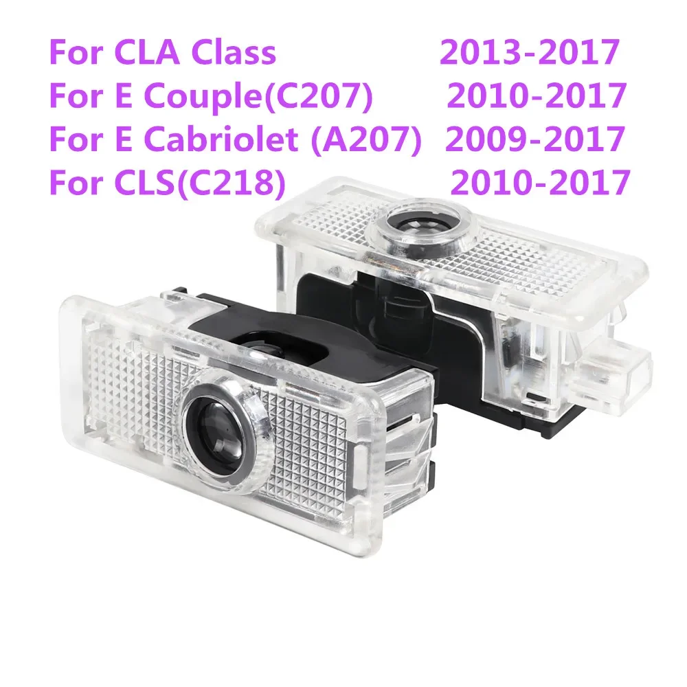 LED Car Door Shadow Welcome Logo Projector Lights Accessories For Mercedes Benz CLA E Couple Cabriolet CLS Class C207 A207 C218