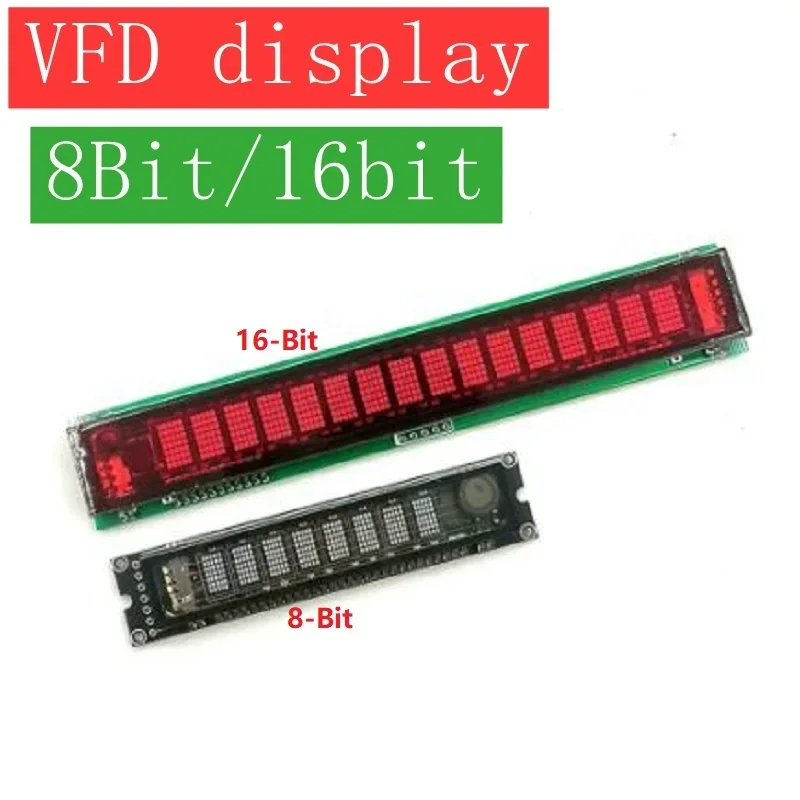 8-Bit 16-Bit Dot Matrix Board VFD Module Screen Graphical Lattice for C51 STM32 Microcontroller VFD Fluorescent Display