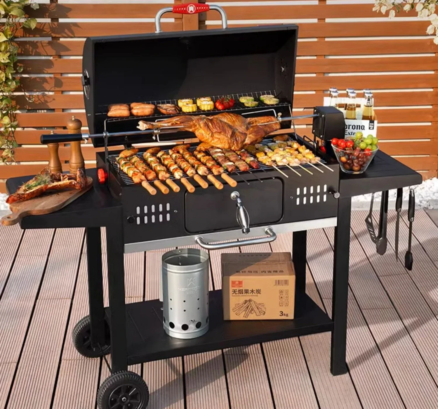 Villa courtyard grill rack outdoor grill carbon stove American BBQ