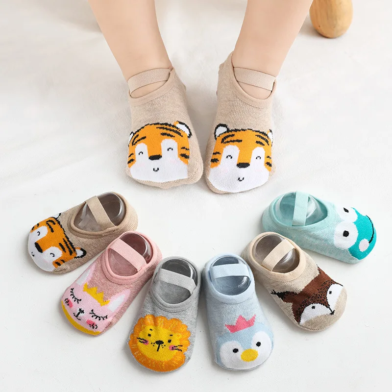 

Baby Toddler Shoes First Walkers Non-slip Thickening Socks Floor Shoes Foot Socks Animal Style for For Babies Flat Shoes