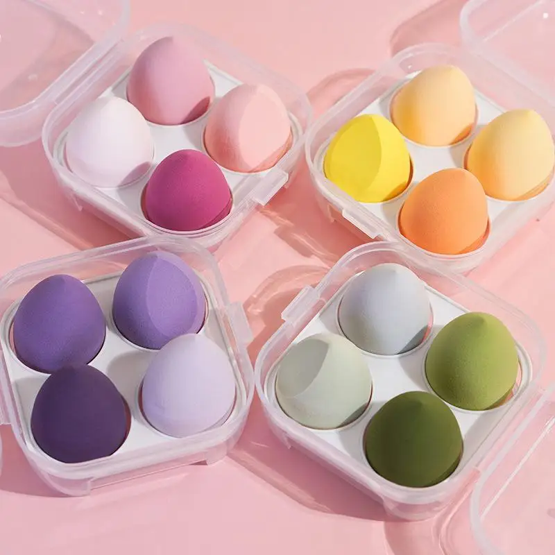 4pcs Makeup Sponge Egg Cosmetic Puff Foundation Sponges Powder Puffs Women Make Up Accessories Beauty Tools
