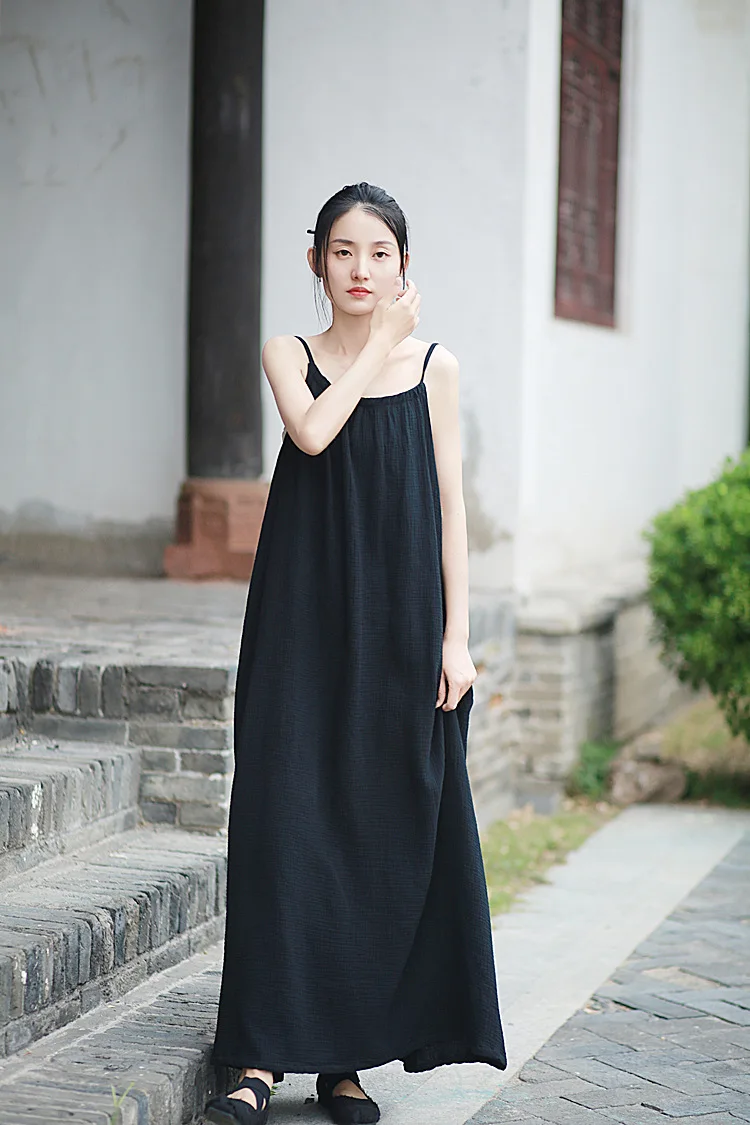 2025 Vestido camisola arrugado de gasa de doble capa con escote plisado, vestido largo, fotografía de viajes, estilo fresco, 5 colores