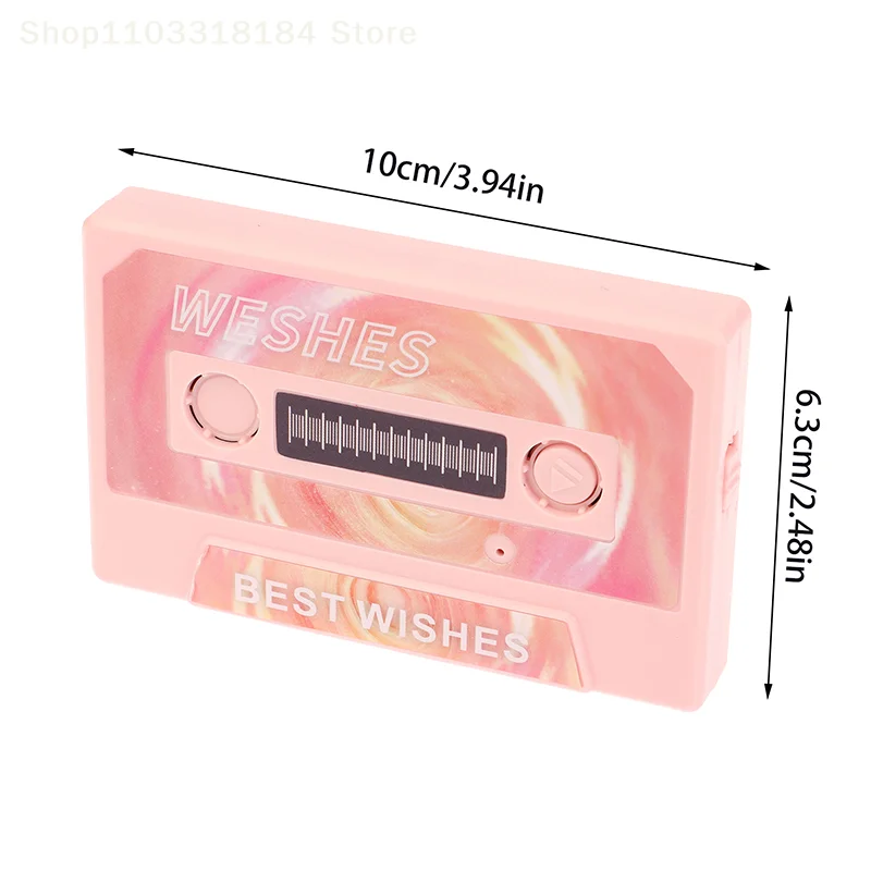 

1Pcs 10x6.3cm Plastic Voice Recording Cassette Tape 60/300 Seconds Voice Recorder Greeting Card To Preserve Your Memories