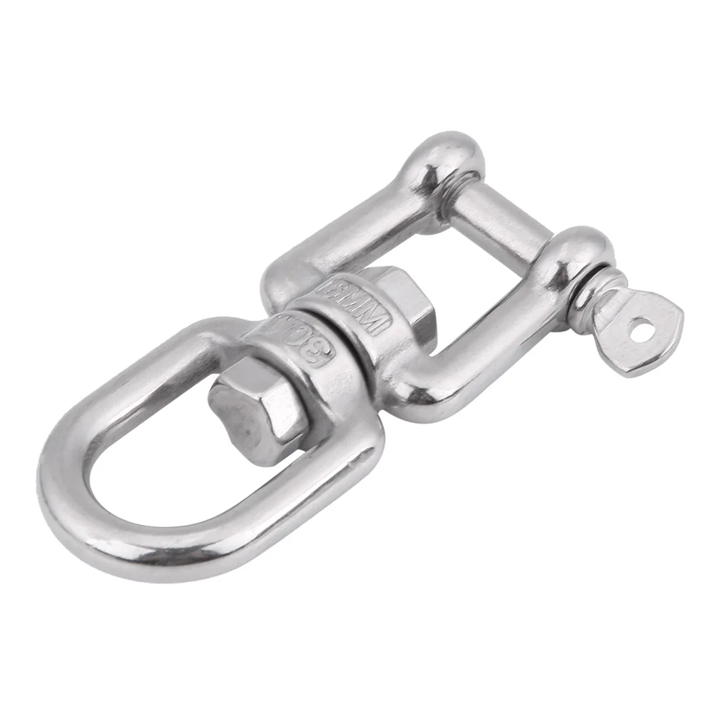 Heavy Duty304 Stainless Steel Swivel Ring Snap Rolling Shackle Device 6mm