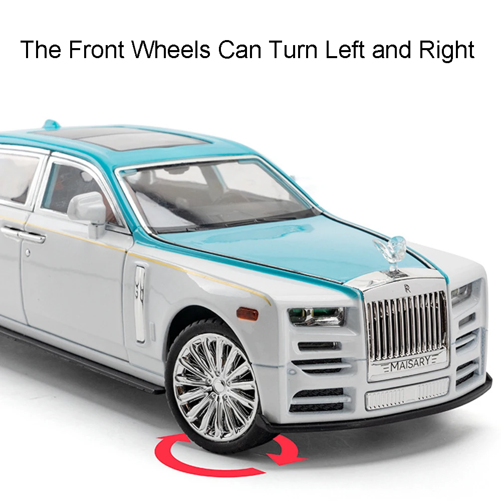 1:22 escala phantom rav4 modelo de carro brinquedos liga diecast som luz portas abertas puxar para trás pneus de borracha brinquedos interativos das crianças