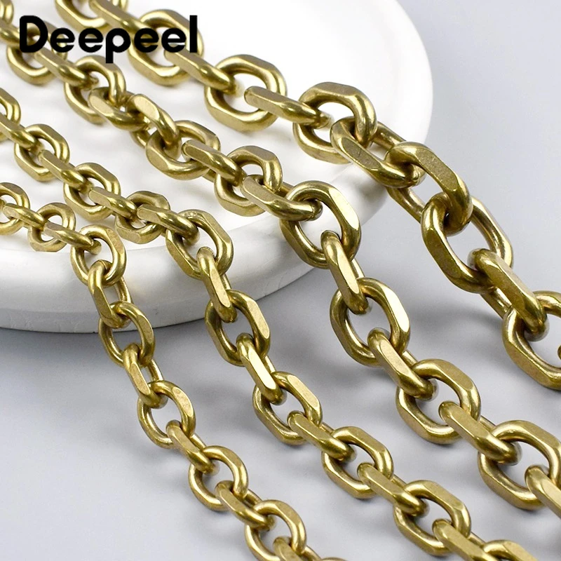 50/100 سنتيمتر الصلبة النحاس سلسلة معدنية الجينز السراويل حقيبة بحزام حزام محفظة حقيبة يد ديكور سلاسل ربط مشبك إكسسوارات الأجزاء الداخلية للكمبيوتر ذاتية الصنع #1