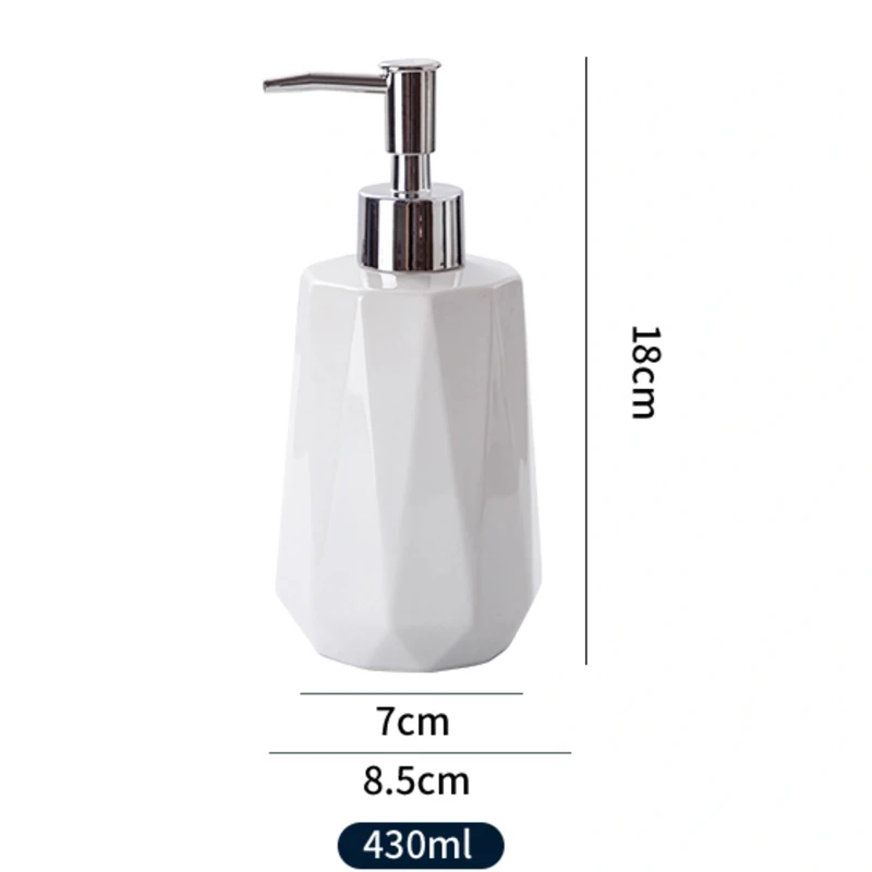 Nordic Lotion Bottle Hand Press Pump Head Sub Container Beauty Salon Liquid Soap Dispenser Bathroom Accessories black white