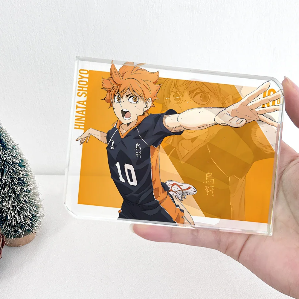 Anime Haikyuu!! Shoyo Hinata Lev Haiba Tobio Kageyama Tetsurou Kuroo Kei Tsukishima Cosplay Cute Crystal Standing Sign Xmas Gift