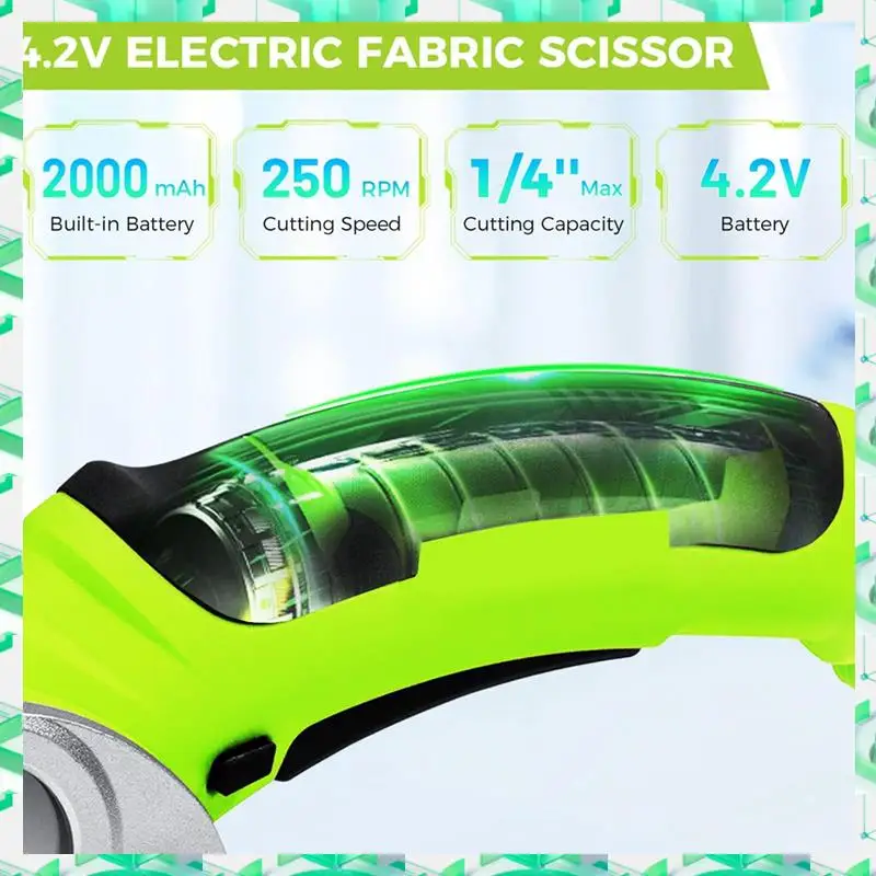

FIZP Cordless Electric Fabric Scissors, Power Rotary Cutter,Cardboard Box Heavy Duty Scissor, Rechargeable Sewing Shears