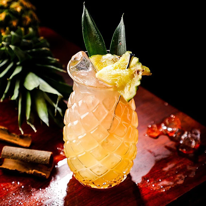 480Ml Pineapple Shaped Cocktail Glasses Creative Drinking Cup Transparent Water Glass Red Wine Glass Cup For Home Bar Party