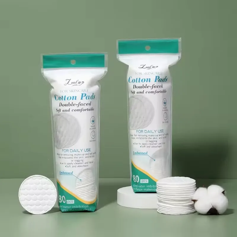 1/2/3 パックの丸い使い捨てクリーニングコットンメイク落としマニキュアリムーバーソフトフェイスクリーナーコットンパッドリムーバー