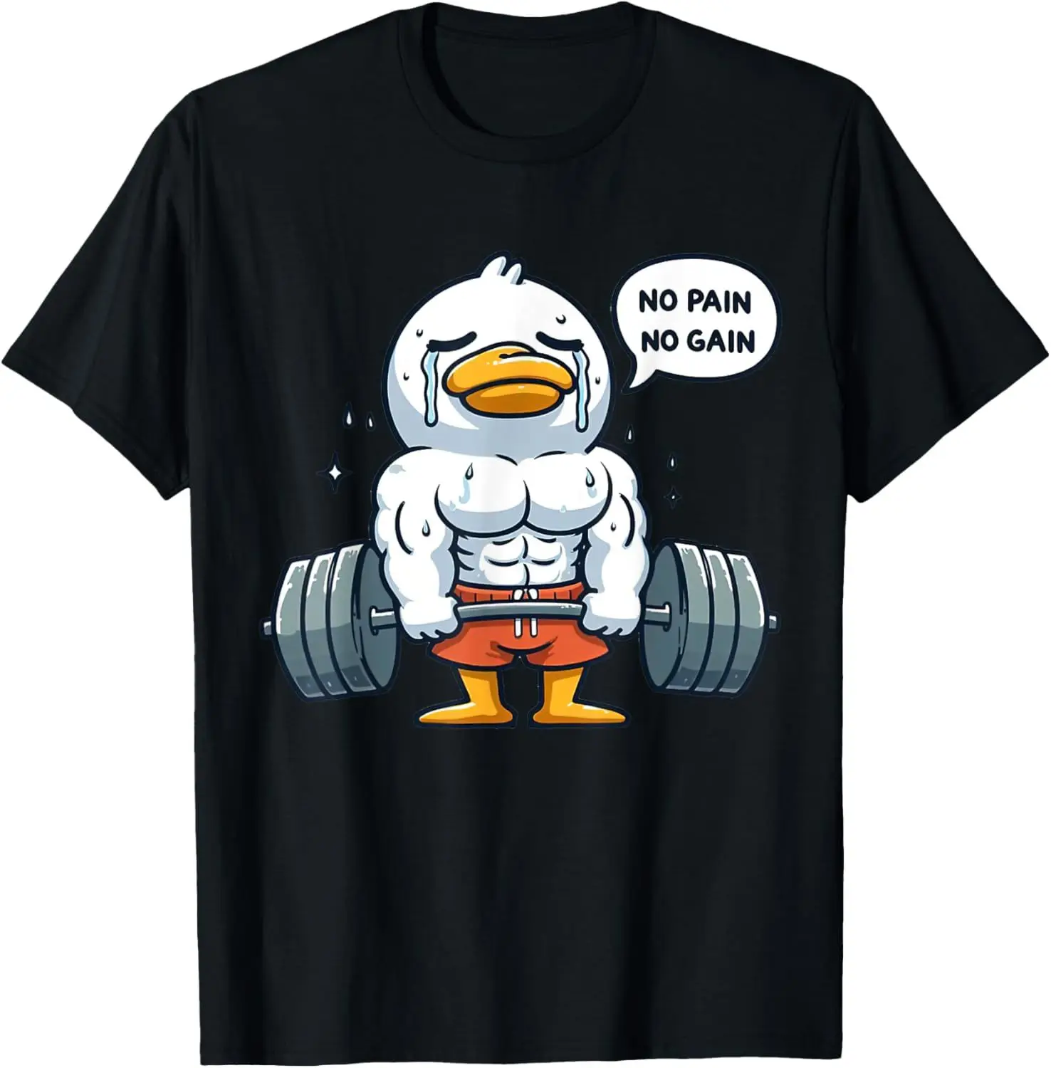 Release The Quackin Duck Gym Weightlifting Bodybuilder T-Shirt Graphic T Shirts Men Clothing  Streetwear Camisetas