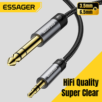 Essager Jack Audio Cable Jack 3.5mm Male to 6.5mm Male Audio Aux Cable For Phone Headphone Car MP3 Speaker Computer Aux Cord