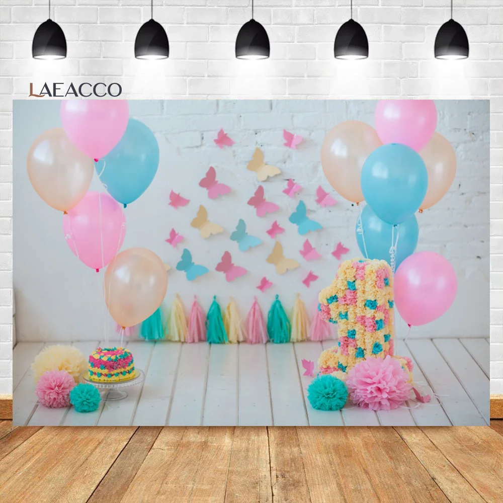 Laeacco Sơ Sinh Sinh Nhật Hình Nền Bóng Mây Hoa Quà Tặng Biểu Ngữ Tùy Chỉnh Chụp Ảnh Phông Nền Chụp Ảnh Phòng Thu