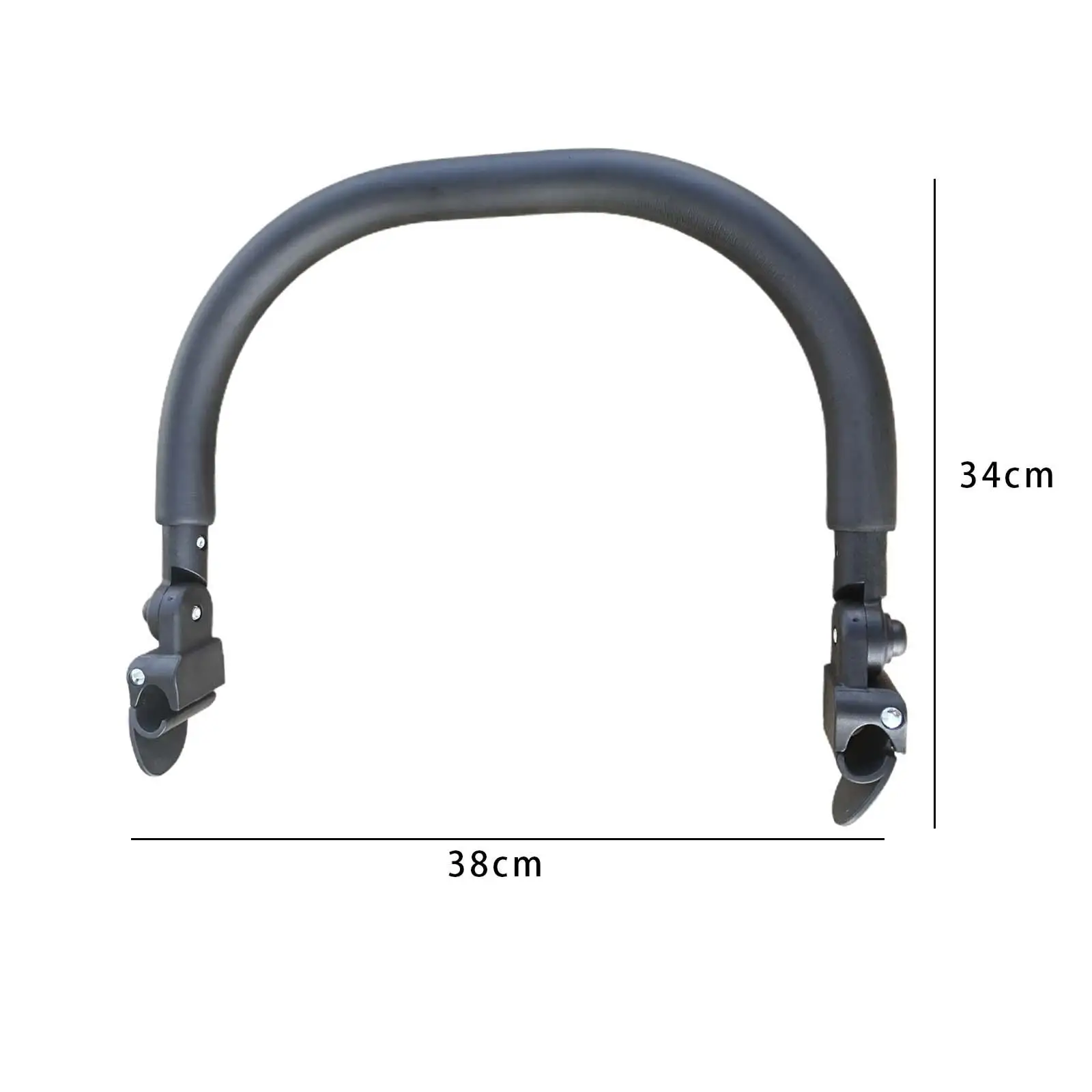 Pushchair Front Bar Adjustable Armrest EVA Surface for Compact Travel Stroller Accessories and Four Wheel Strollers