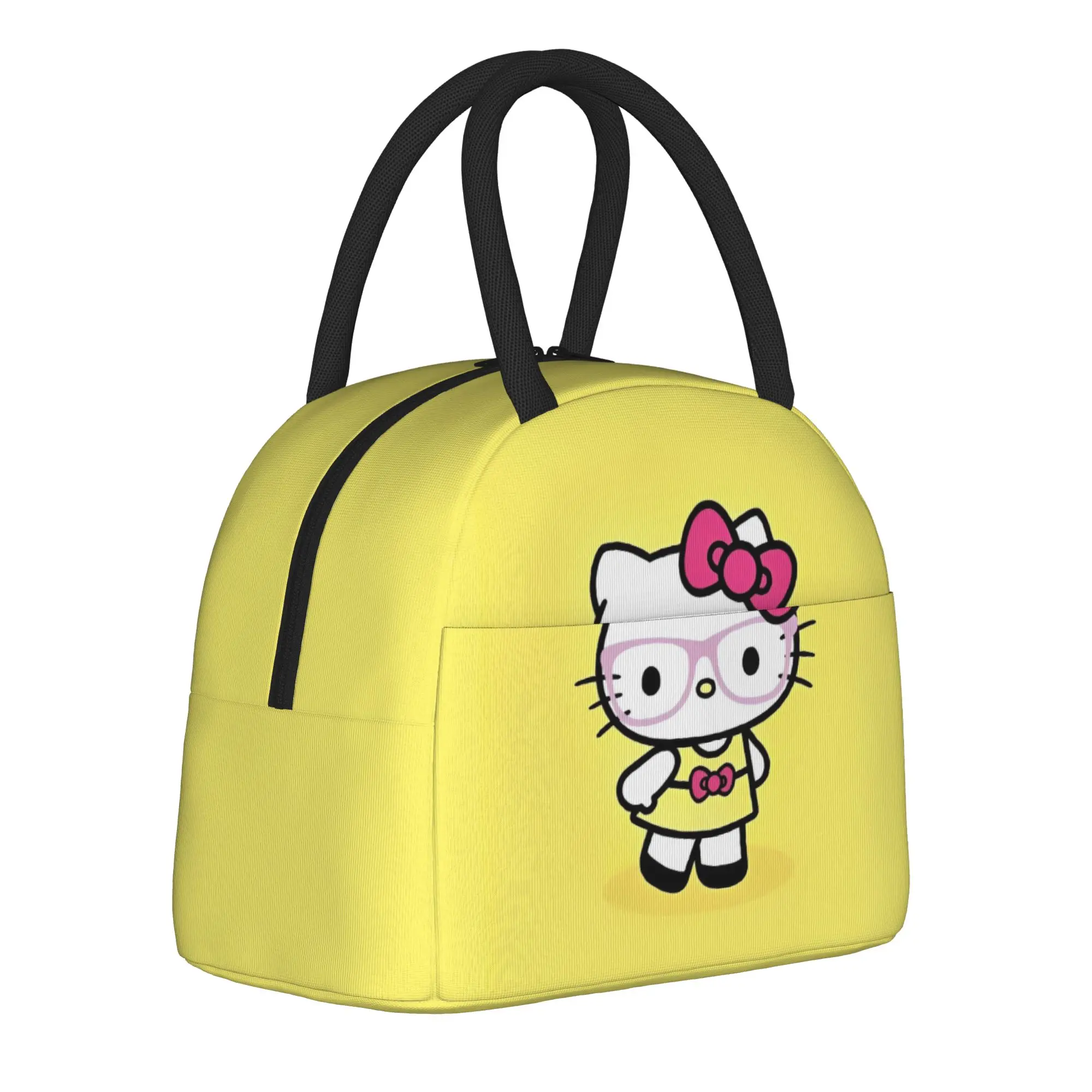 Bonita bolsa térmica para el almuerzo de Hello Kitty, contenedor de comida a prueba de fugas, bolsa térmica, lonchera, bolsa para el colegio, bolsa Bento para exteriores