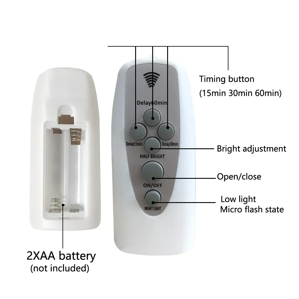 Wireless Remote Control Lamp Holder Dimmable E26 E27 Socket 220V Bulb LED Night Light with TimerSingle Circuit Wireless Remote