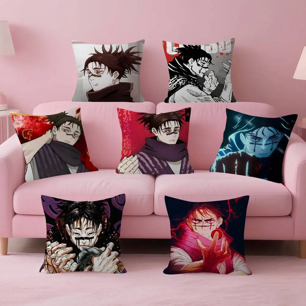Japan C-Choso Jujutsu Kaisen Anime   Cushion Cover Car Throw Pillow Case For Sofa Car Christmas Gift 40x40cm 45x45cm