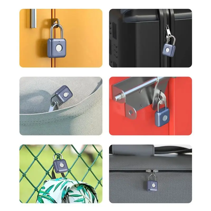 미니 지문 자물쇠 USB 충전식 지문 잠금 장치 IPX2 방수 보안 자물쇠