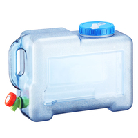 12L Water Canister Large Capacity Water Container with Faucet Drinking Water Storage Bucket Convenient Handle for Camping Travel