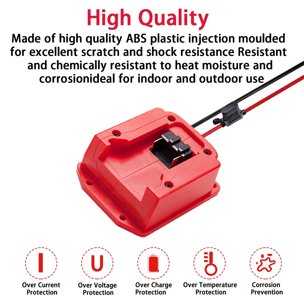 Power Tool Power Output Adapter With Insurance ABS Kit Parts Portable Replacement Accessories Connector Fittings