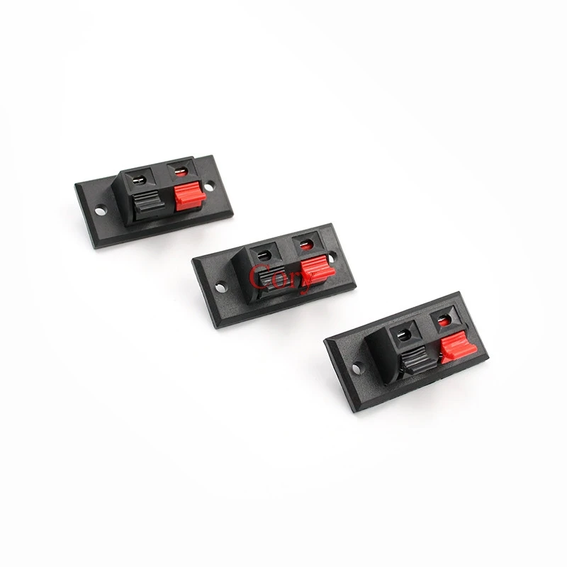 5pcs Terminal clip 2 Positions Connector Terminal Push in Jack Spring Load Audio Speaker Terminals Butterfly test clip CZYC