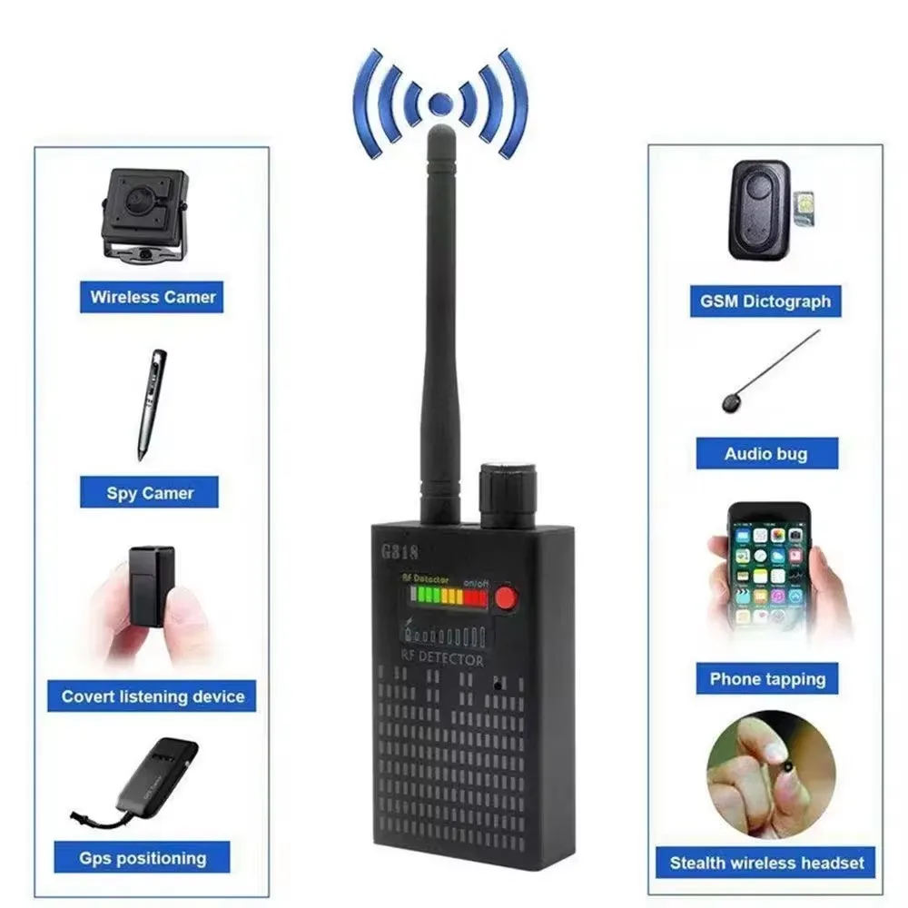 G318 Anti Spy Professional Radio Frequency Detection Device GSM GPS RF Signal Detector Anti Wiretapping Wireless Camera Detects