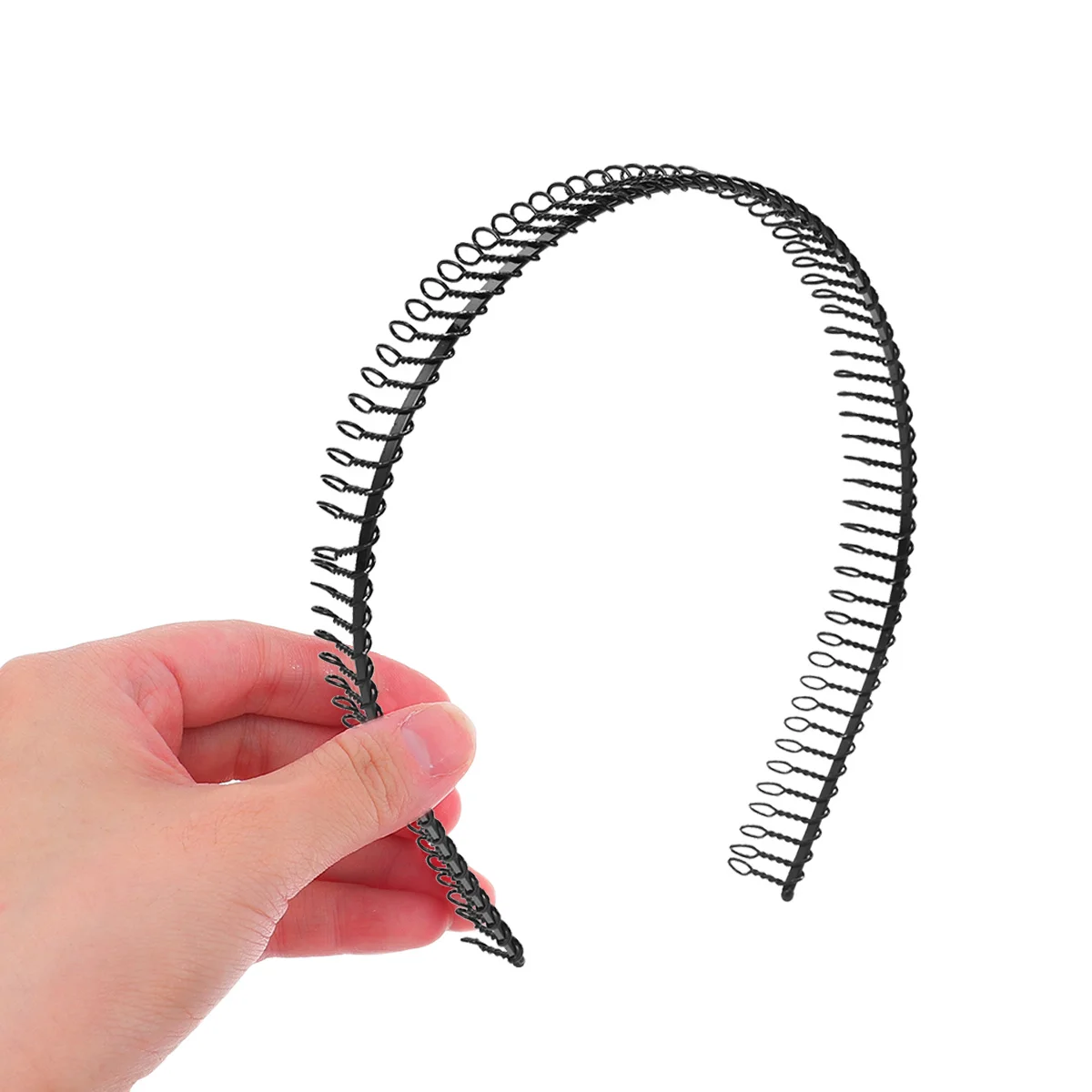 

Black Hard Metal Teeth Comb Hairband Long Teeth Metal Headband Light Exquisite Women Accessories Older Use Women Hairband