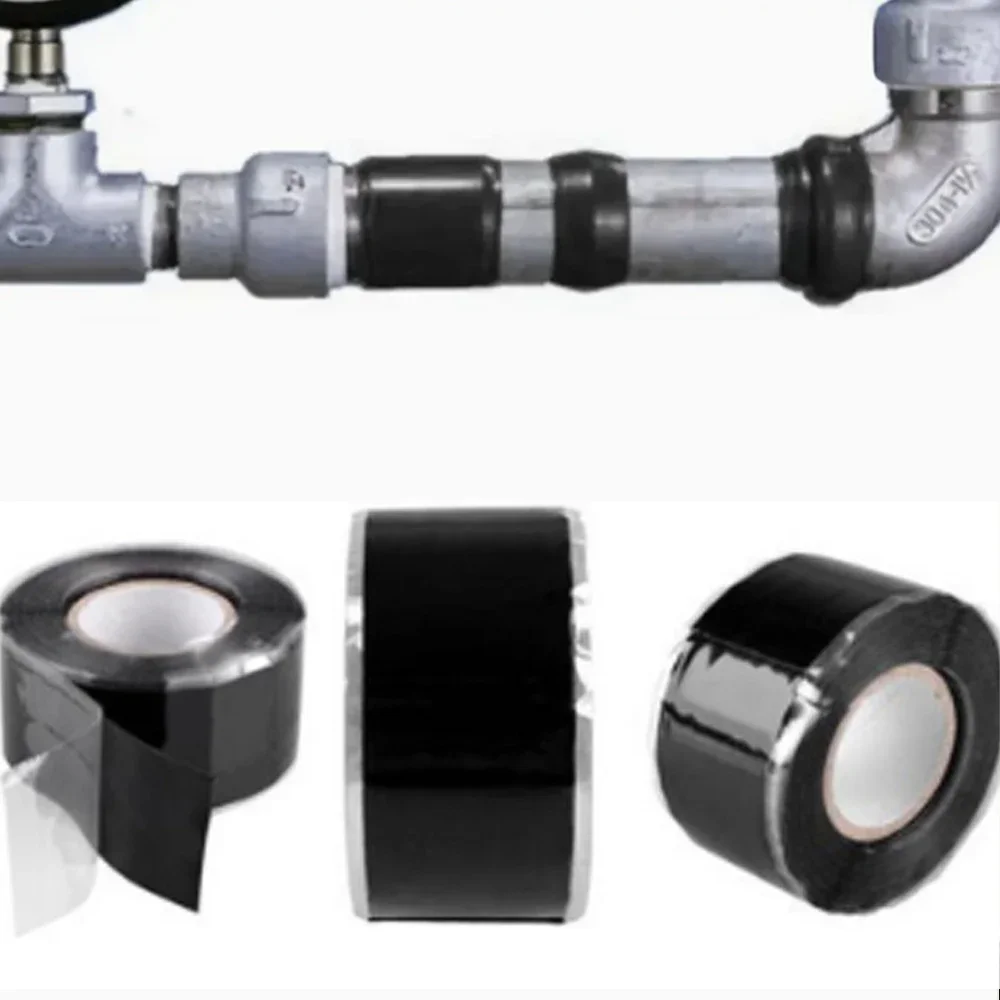 Прочная водонепроницаемая силиконовая лента из ПВХ. Высокая термостойкость для ремонта утечек и изоляции, легко режется к размерам.