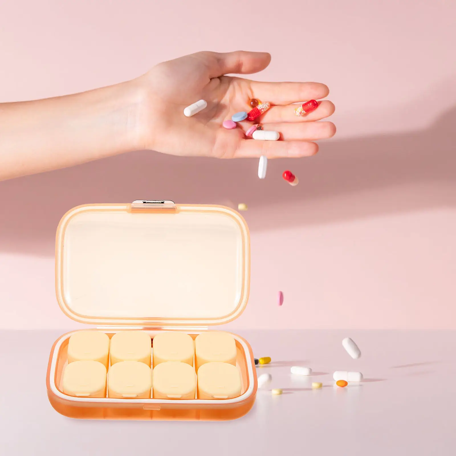 Medicine Storage Multi-Grid Reusable Plastic Organizer Portable Sealed Pill Case Travel Daily Use Convenient Medicine Box
