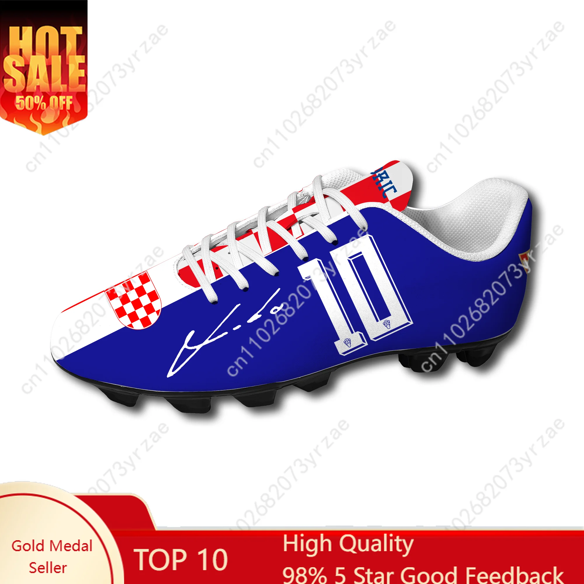 

Croatia Football Shoes NO.10 Modrić Soccer Sneakers Croatian Flag Mens Womens Teenager Fashion Outdoor Sports Shoe