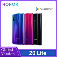 HONOR-20 Lite,Smartphone Android,6.21 inch,6+128GB ROM,Mobile phones,24+32MP,4G Network,Google Play Store,3400mAh,Cellphones