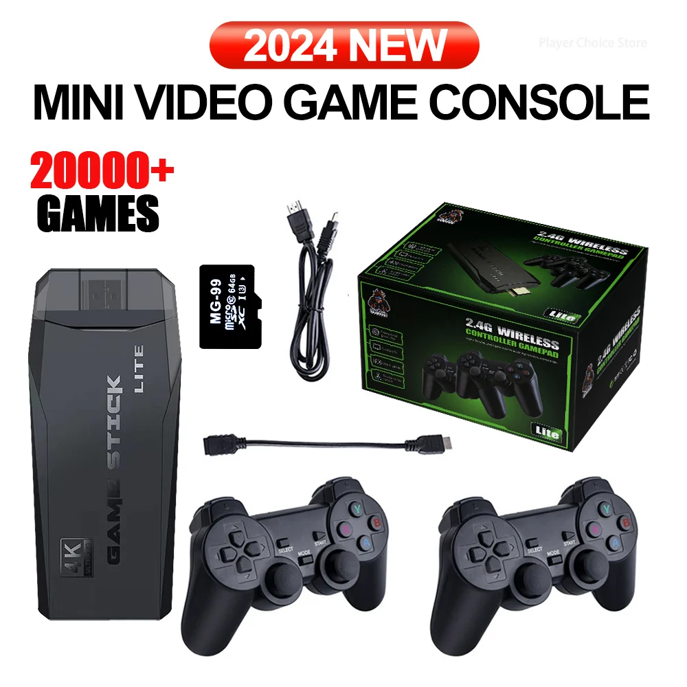 TV Game Sticks 20000+ Classic Games M8 Video Gaming Console Supports TV Monitor Projector Supports 9 Emulators for boys kid gift