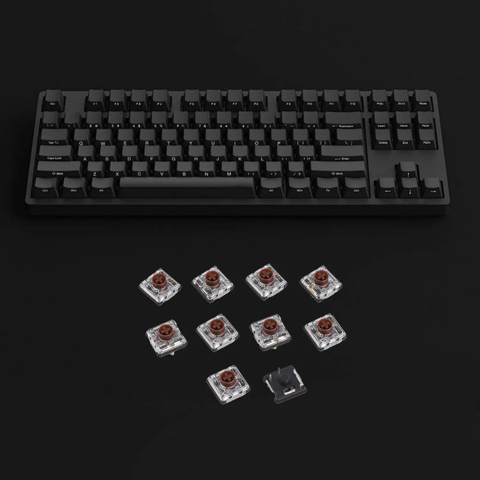 10 Pack Low Profile Linear Tactile Switches For Mechanical Keyboards Silent 50g Force Red Brown Blue