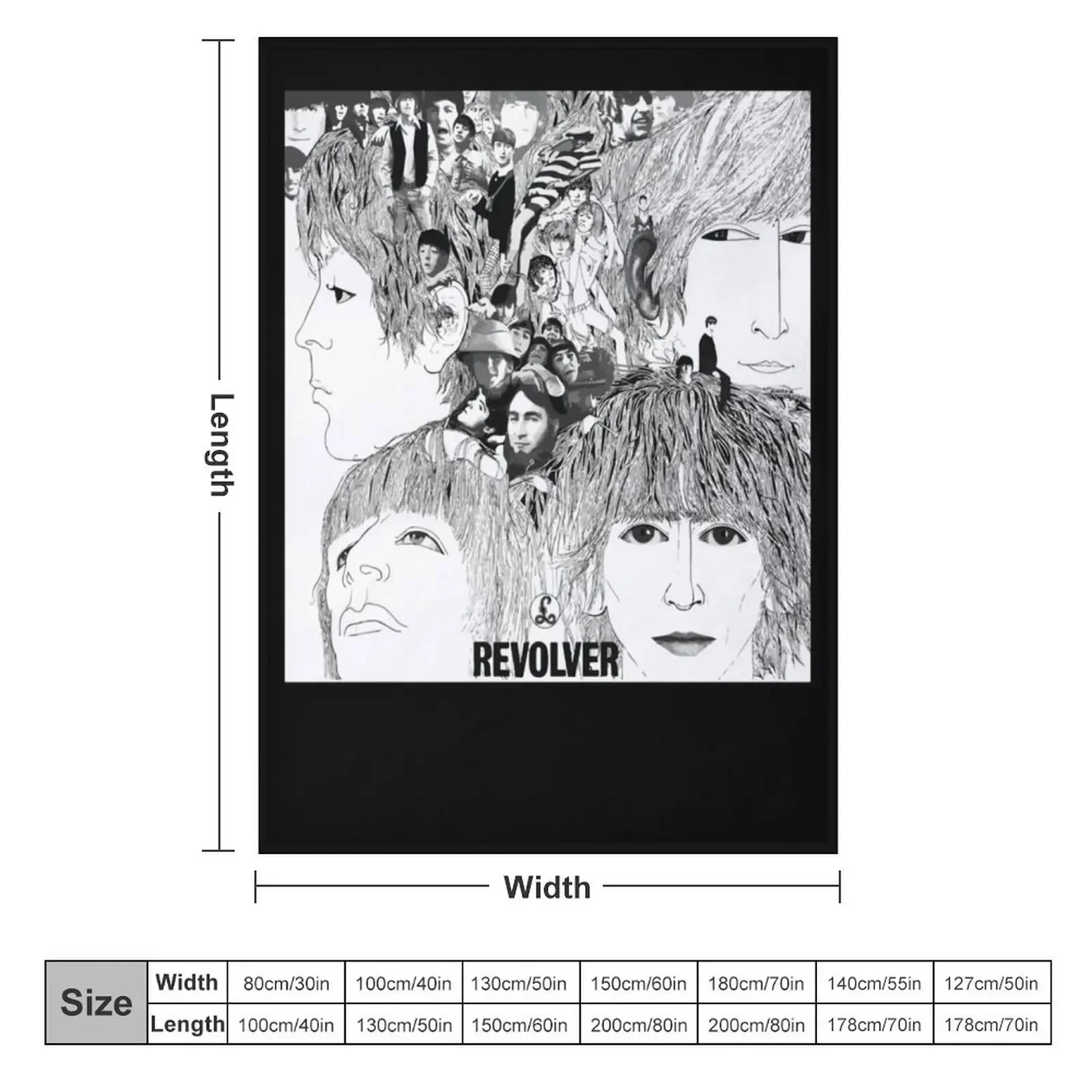 Revolver Album Cover Classic Throw Blanket wednesday Nap halloween Blankets