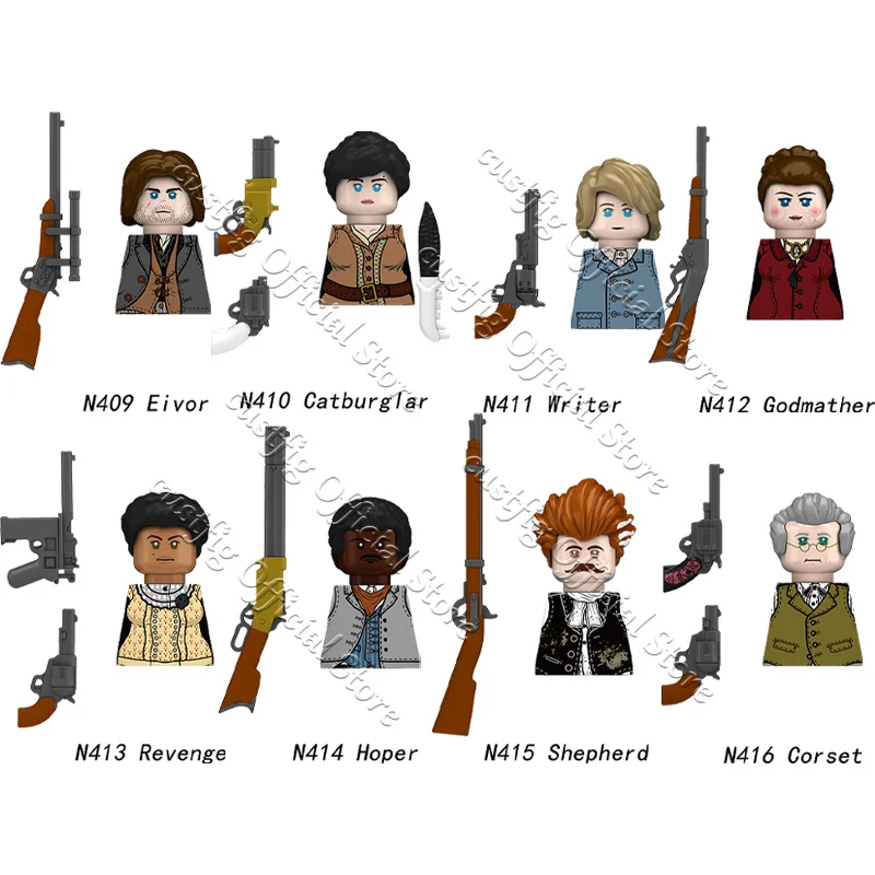 US Western Cowboy Militär-Bausteine Amerikanischer Bürgerkrieg Armee-Soldaten-Figuren Infanterie Kavallerie Sheriff Waffen DIY Bausteine Spielzeug