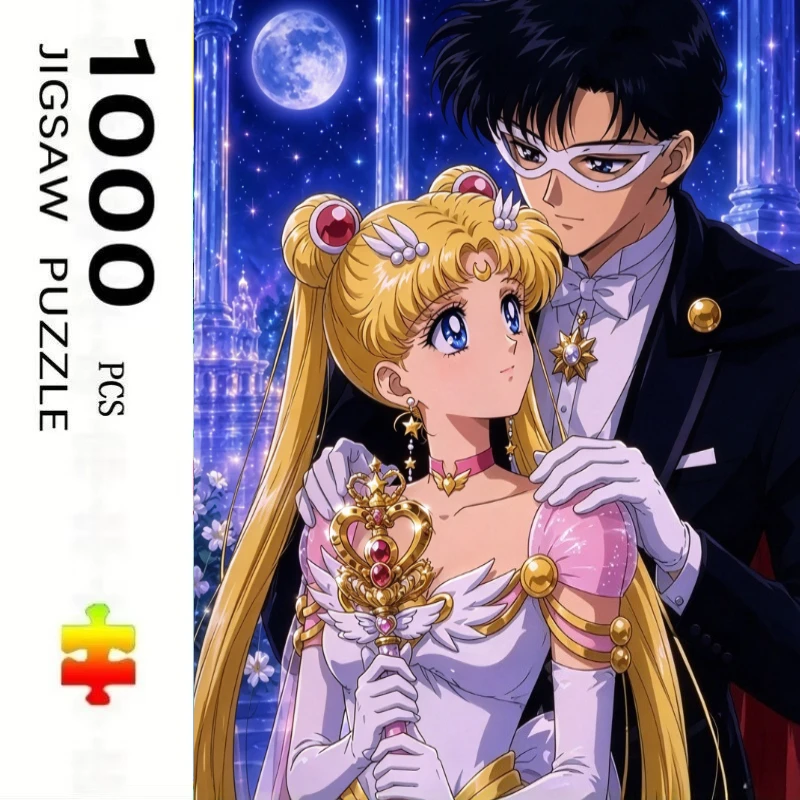 500/1000/1200/2000 Pcs Jigsaw Puzzle for Adults Sailor Moon Challenging Brain Teaser Family Game Home Decor Birthday Gift Toy