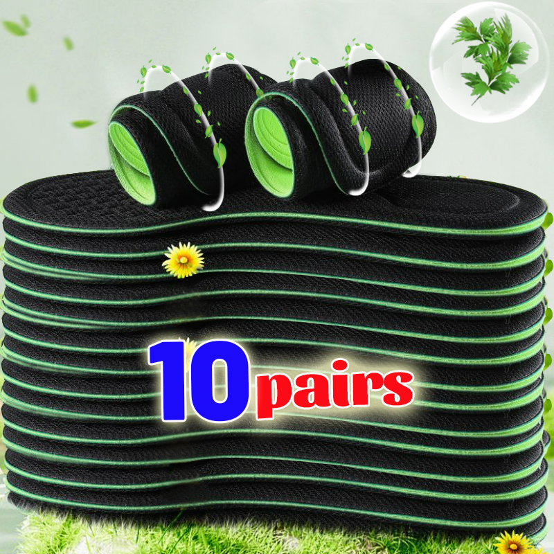  Soft Memory Foam Orthopedic Insoles 1-10Pairs Unisex Deodorizing Insole Shoes Sport Absorbs Sweat Antibacterial Shoe Accessories 