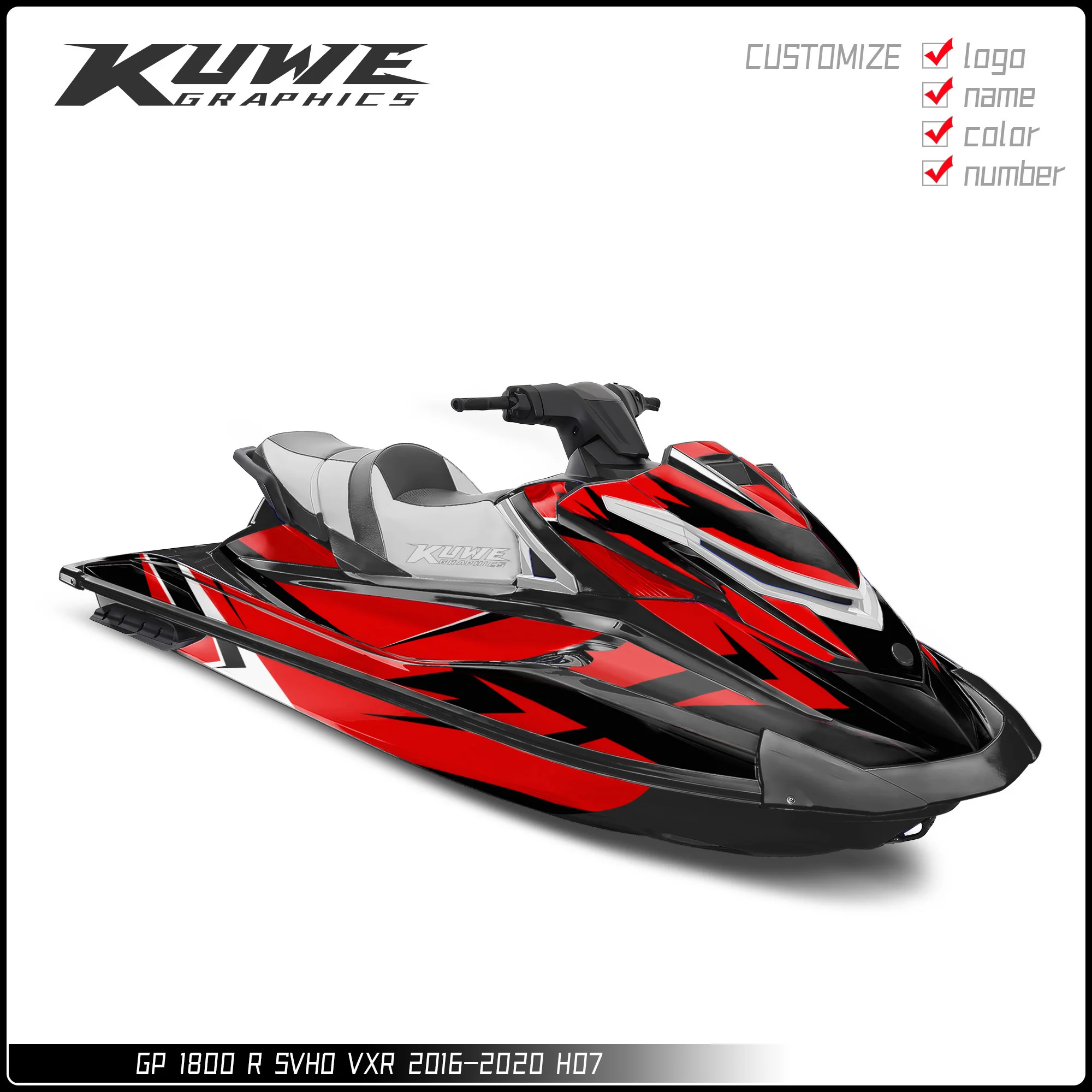 Suitable for Yamaha Gp 1800 R Svho Vxr 2016-2020 Graphic Kit Decal Sticker Supports Personalized Customization