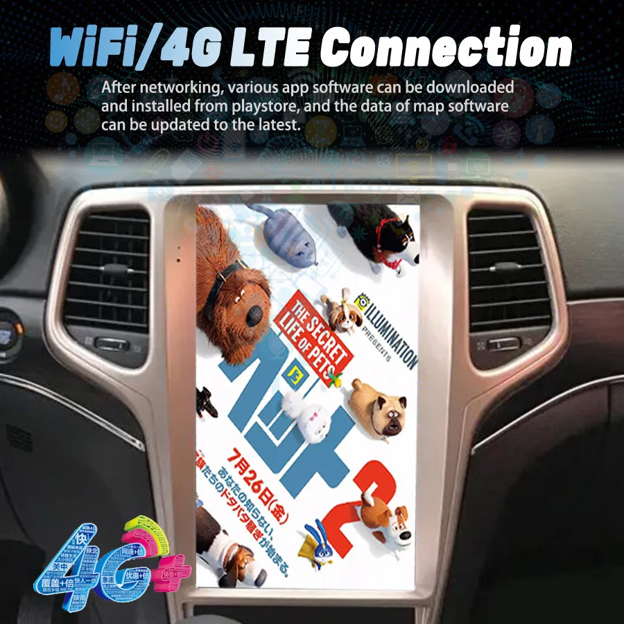 

Автомагнитола Tesla на Android 12 для Jeep Grand Cherokee 2008, 2009, 2010, 2011, 2012, 2013