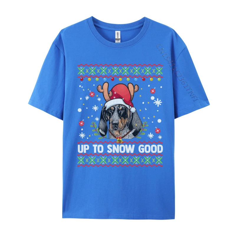 Bluetick Coonhound Dog Reindeer Ugly Christmas Sweater T-Shirt Cute Style Anime Printed T-Shirt Soft Cotton New Design