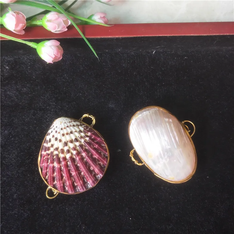 Natural Conch and Shell Creative Jewelry Box, Phnom Penh Inlaid Storage Box, Wedding and Home Gifts, Scallop Jewelry Box