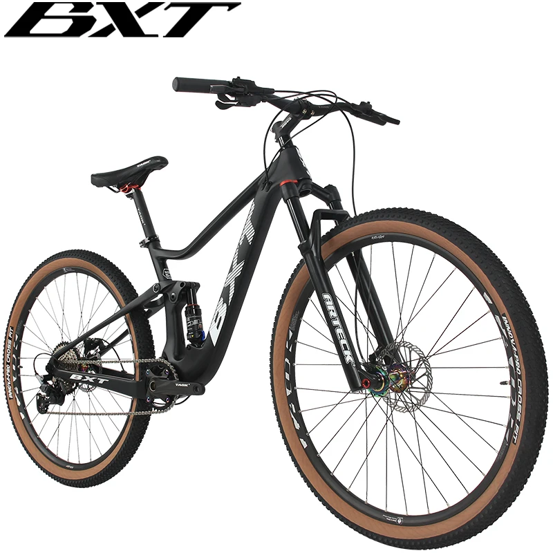 BXT 29er MTB Full Suspension Carbon Complete Bike Carbon Fibre Bike 1x11 Speed Disc Brake MTB XC Bicycle