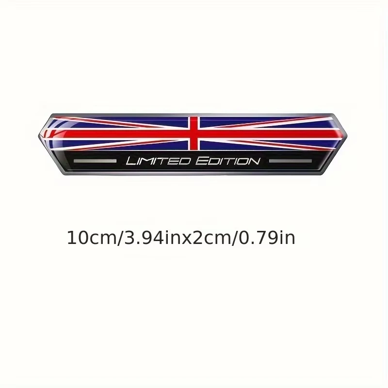 2Pcs Union Jack UK GB Limited Flag Emblem Stickers,GB 3D Epoxy Decals for Car Motorcycle Truck Side Fender &Body Decor Accessory