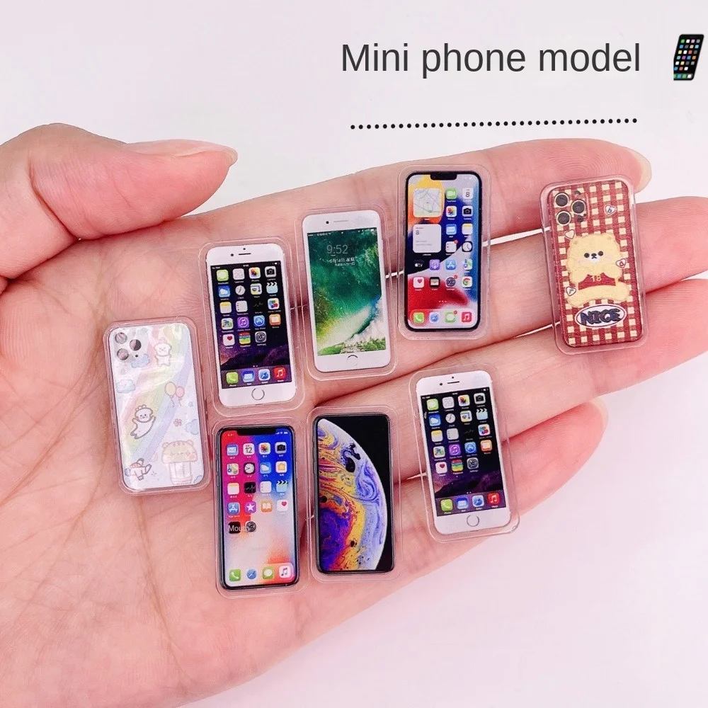 1:12 Miniature Phone Miniature BJD Phone Dollhouse Mobile Phone Model Dollhouse Decoration Doll House Miniature Things