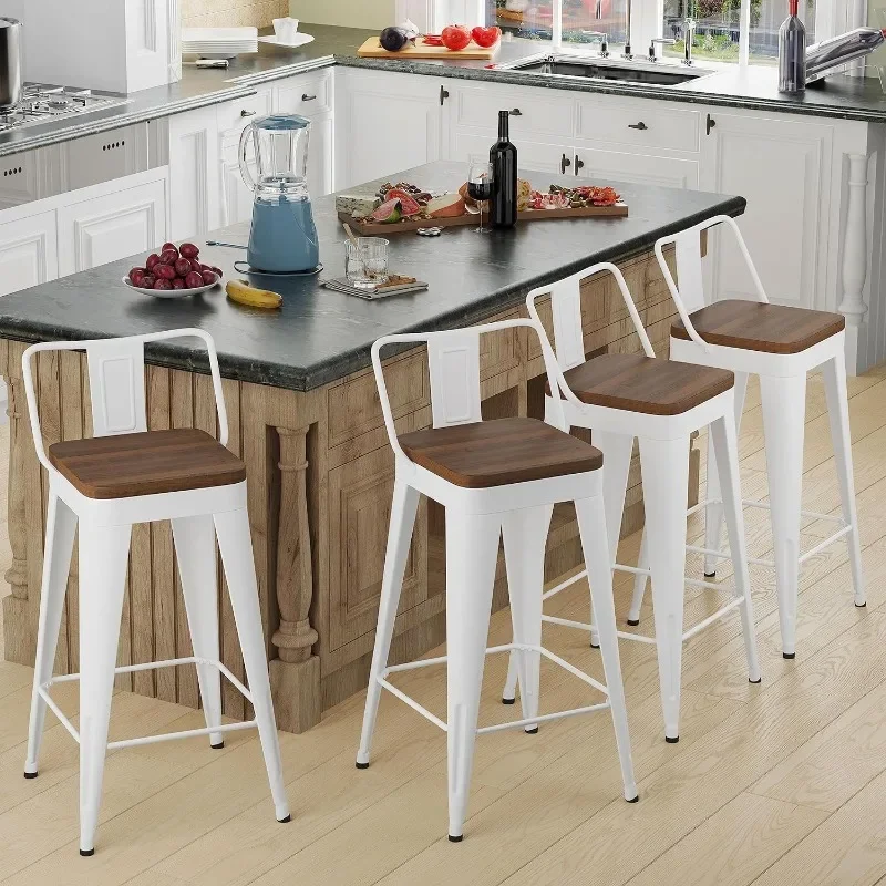 Bar Stools Set of 4 Metal Bar Stool Counter Height Bar Stools 26\