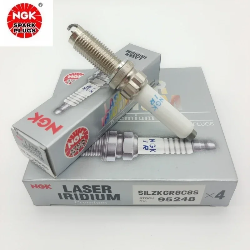 4Pcs Original NGK SILZKGR8C8S 95248 Laser Iridium Platinum Spark Plug  For BMW i8 B38 B48 B58 Series OE:12120040552 12120046646